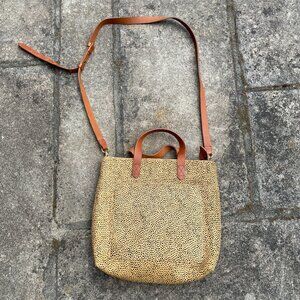 Madewell The Zip-Top Small Transport Crossbody: Spotted Calf Hair Edition